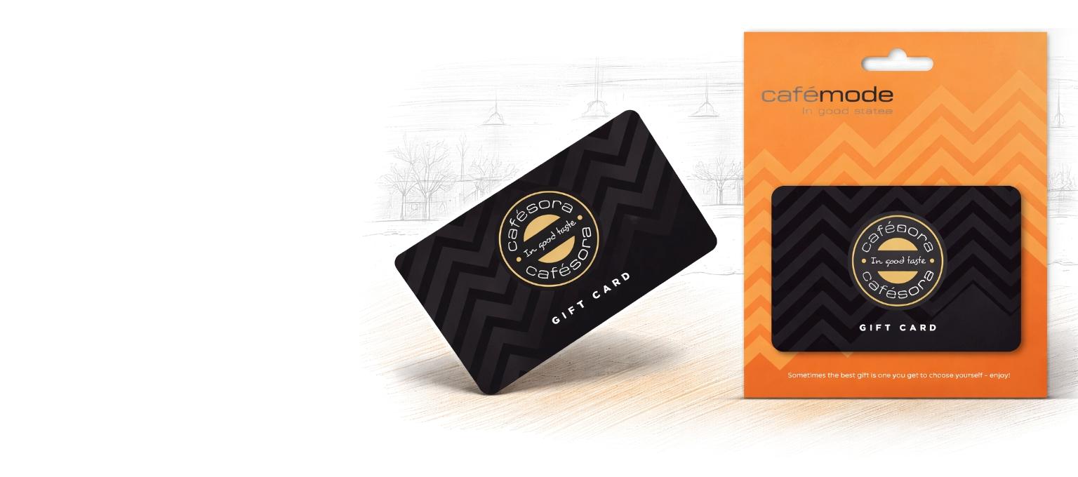 Gift cards in a presentation pack.