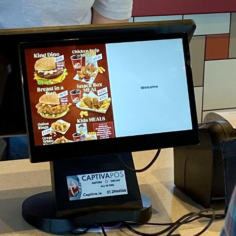 Digital Customer receipt screen on rear of point of sale system